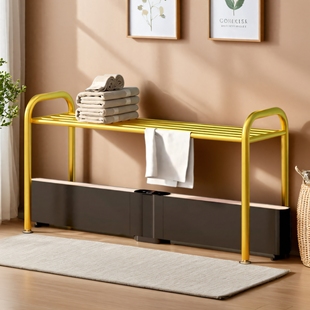 踢脚线取暖器烘干毛巾架卧室内落地晾衣架家用烘烤衣架简易挂衣架