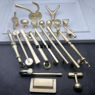 现代（铜拉丝色）抽屉拉手美式法式柜门把手锌合金材质