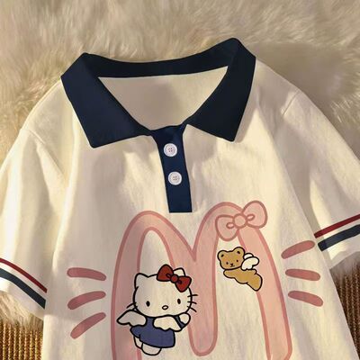 女童纯棉polo衫短袖t恤夏季新款