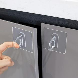 柜门拉手免打孔隐形门窗辅助抽屉玻璃粘贴式拉手透明推拉移门把手