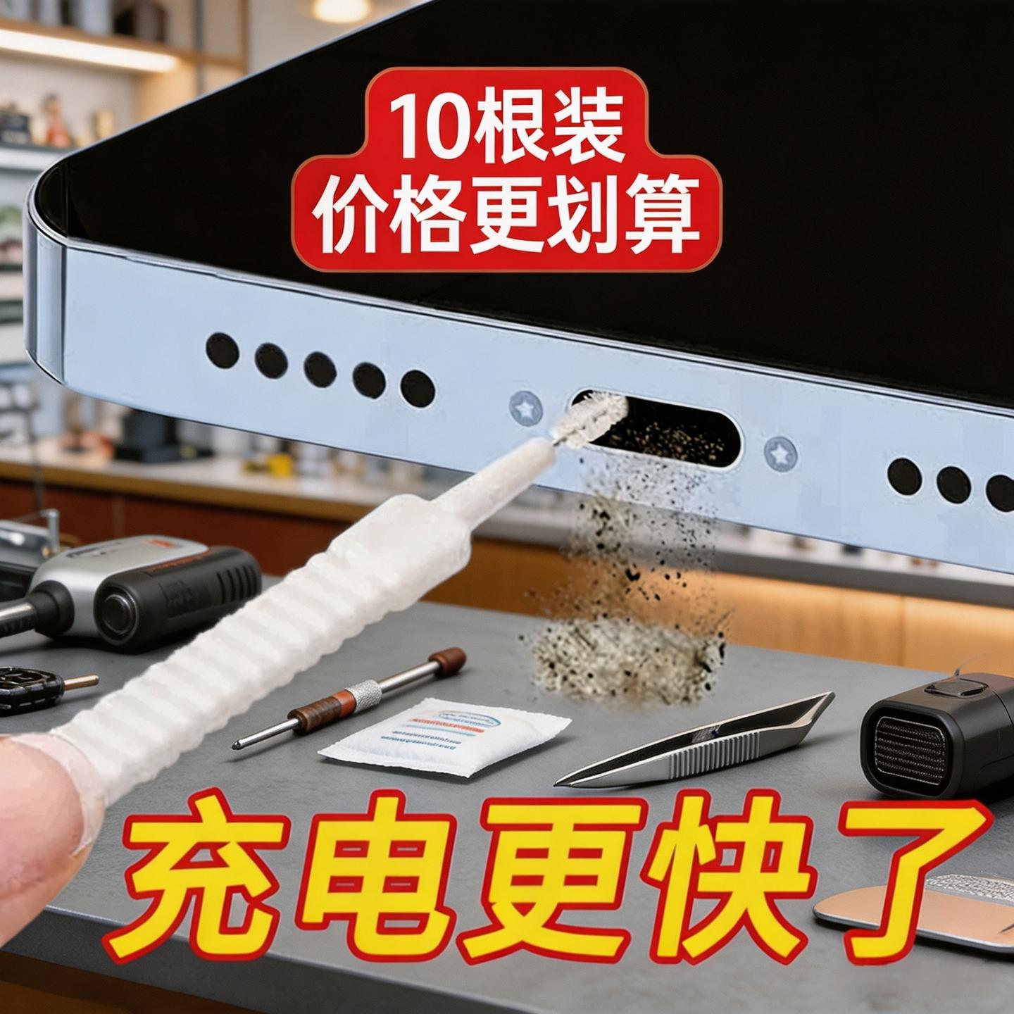 手机孔清洁刷充电口喇叭孔除灰尘刷子毛刷多功能手机清理花洒清洁
