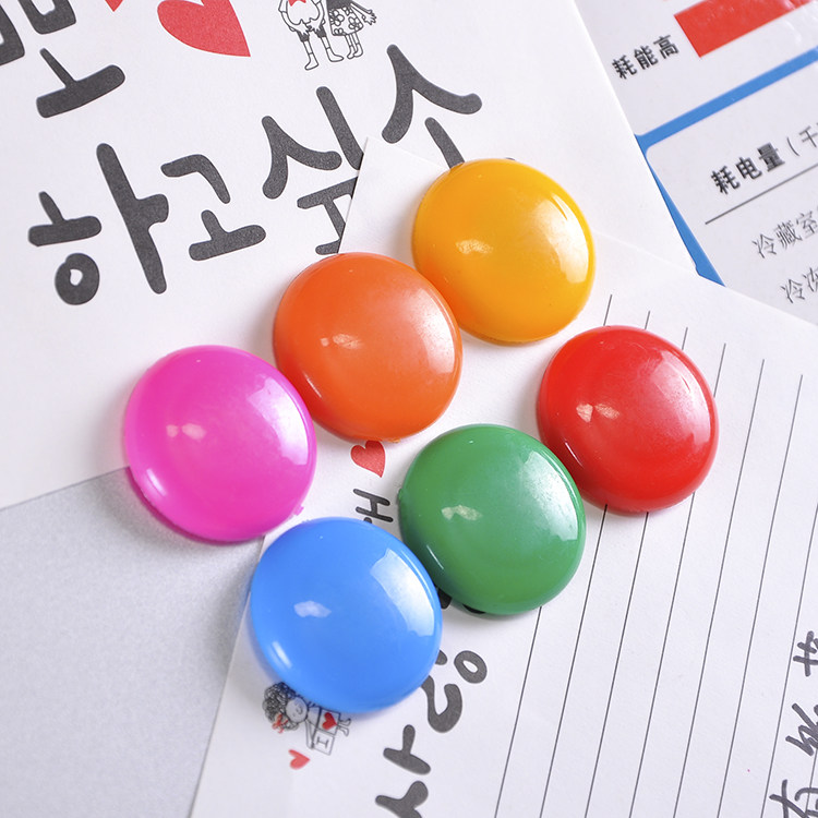 3CM 컬러 자기 입자 메시지 자석 스티커 자석 스티커 메모 용지 장식 스티커 화이트 보드 자기 구슬 자석 버클 냉장고 스티커