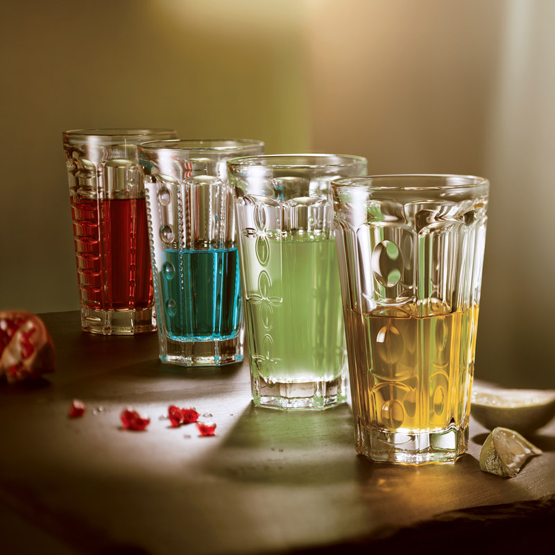 法国进口玻璃酒具水具啤酒杯长饮杯玻璃酒杯水杯4件套 月底发货