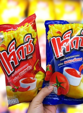 泰国直邮CALBEE JAGABEE JAXX薯条零食番茄辣椒酱味45g满百元包邮