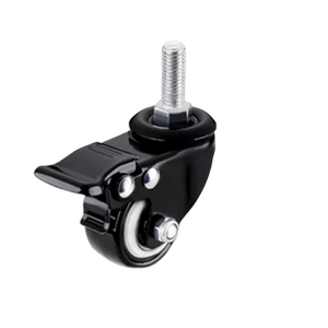 重型工业轮双轴承2寸螺丝杆万向轮带刹车耐磨轱辘货架转椅滑脚轮