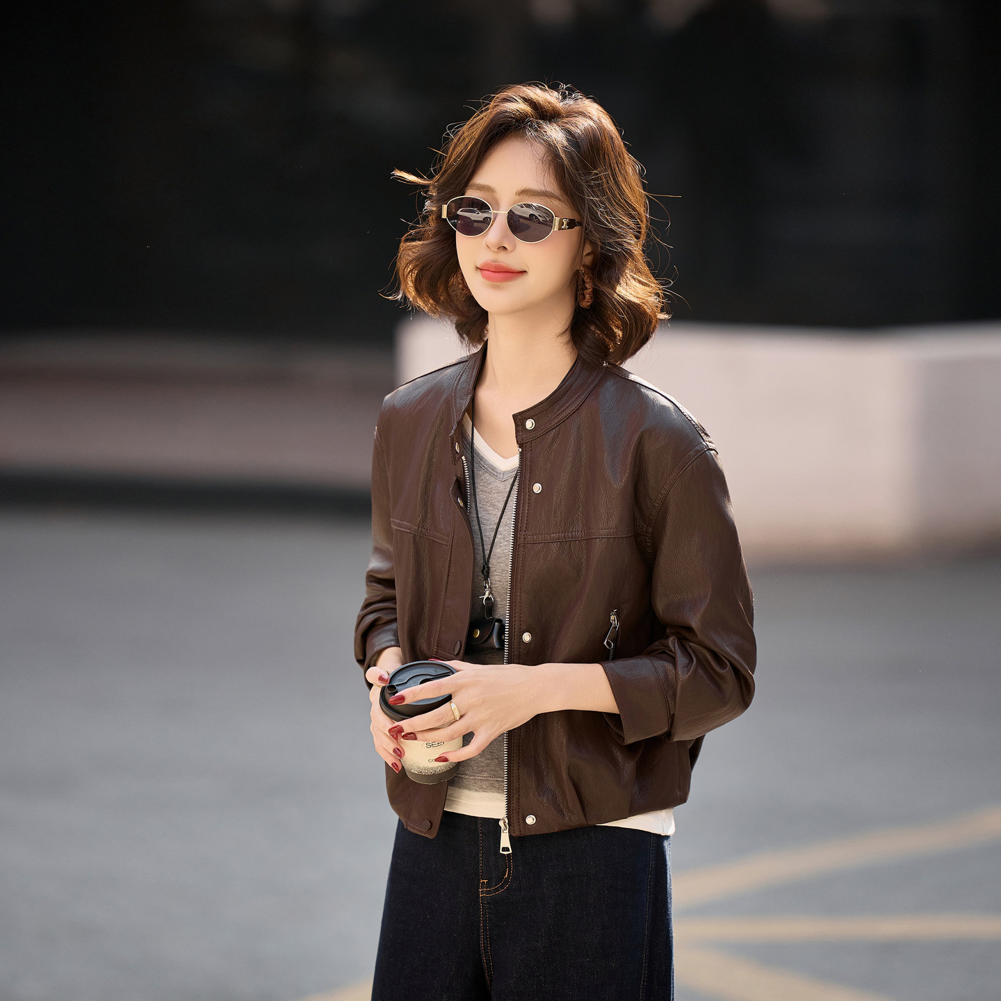 皮衣外套女款爆款2026新款春季短款小个子巨好看皮褂子百搭皮夹克