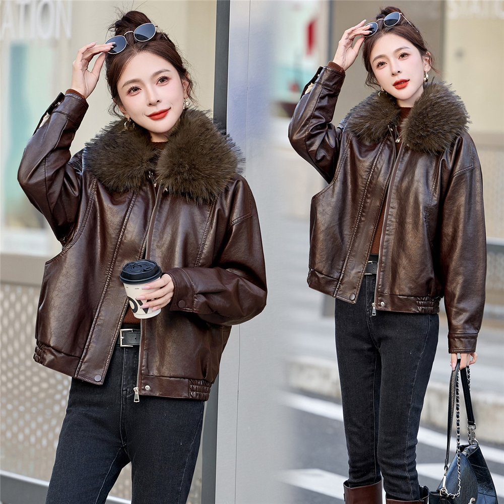 皮衣外套女2025新款爆款洋气