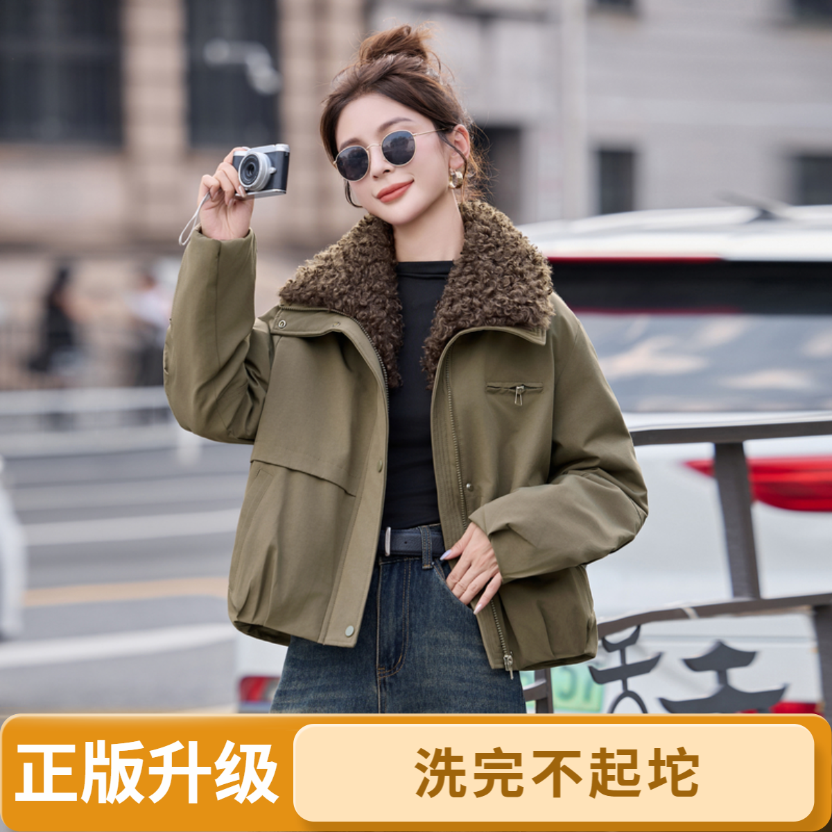 派克服棉服女款2025新款短款棉衣