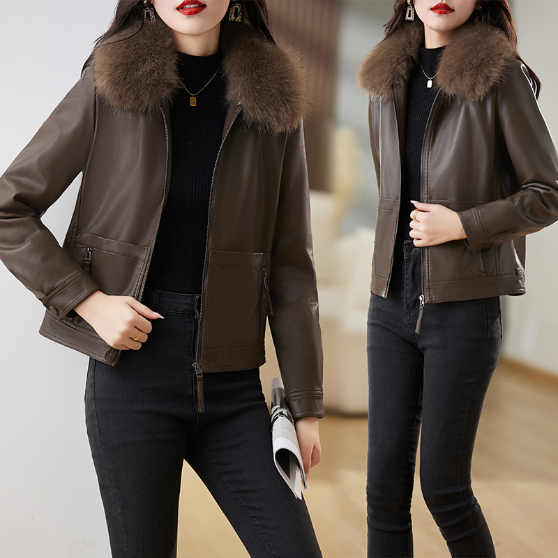皮衣外套女2025新款爆款洋气