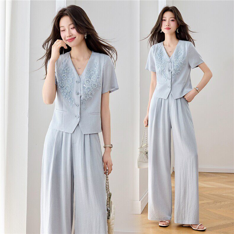 2026年夏季气质女装套装高级感显瘦洋气减龄时尚通勤两件套裙装