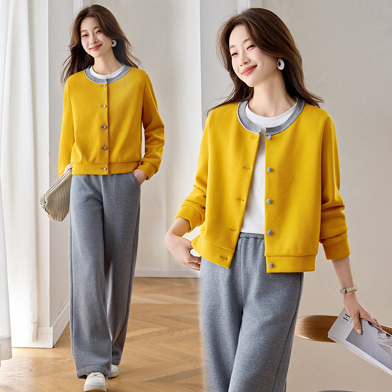 休闲运动套装女款爆款2026新款春秋妈妈时尚一整套穿搭两件套宽松
