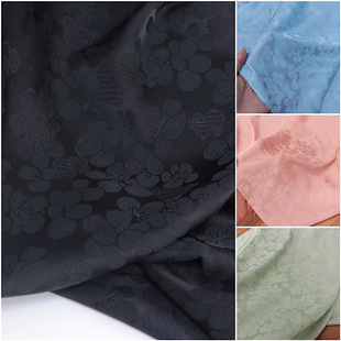 夏季仿真丝提花沙罗孔弹力旗袍布料垂坠感衬衫连衣裙汉服裤子面料