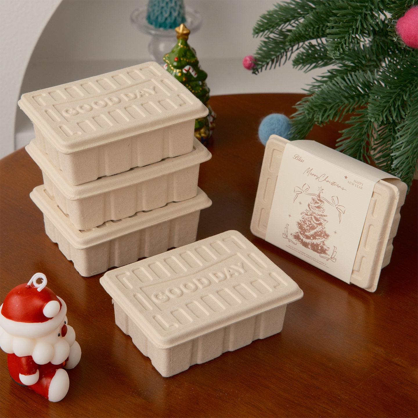 可降解纸浆咖啡盒手工皂礼盒包装