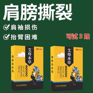 损伤肩膀肌肉撕裂肌腱拉伤肩周劳损肩膀抬臂困难特效肩贴黑膏 肩袖