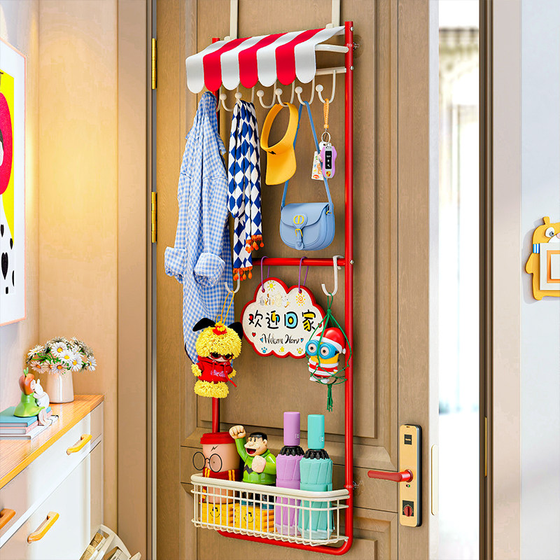【超大收纳空间】入户门后挂衣架