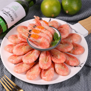 年货节北极甜虾120+足3斤盒装北极甜虾7月虾 90%头籽5%黑头冰虾DQ