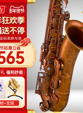 泰山降b调次中音萨克斯管乐器裸铜复古考级成人专业演奏TSTS-v6