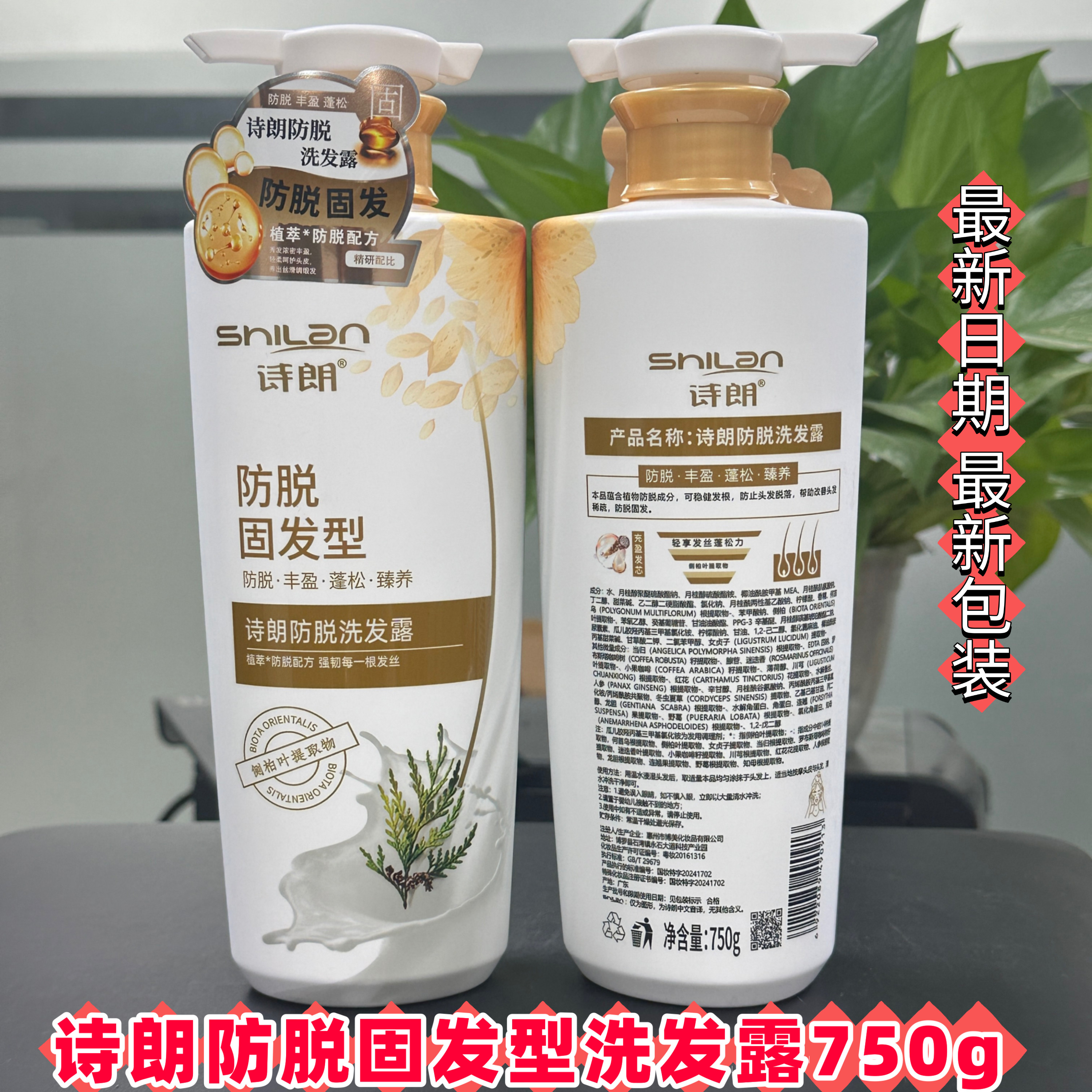 诗朗防脱固发洗发露防脱洗发水500ml/750ml超市同款广东发货