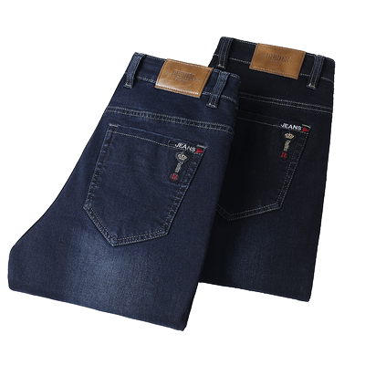 高端牛仔裤男士宽松直筒弹力秋冬