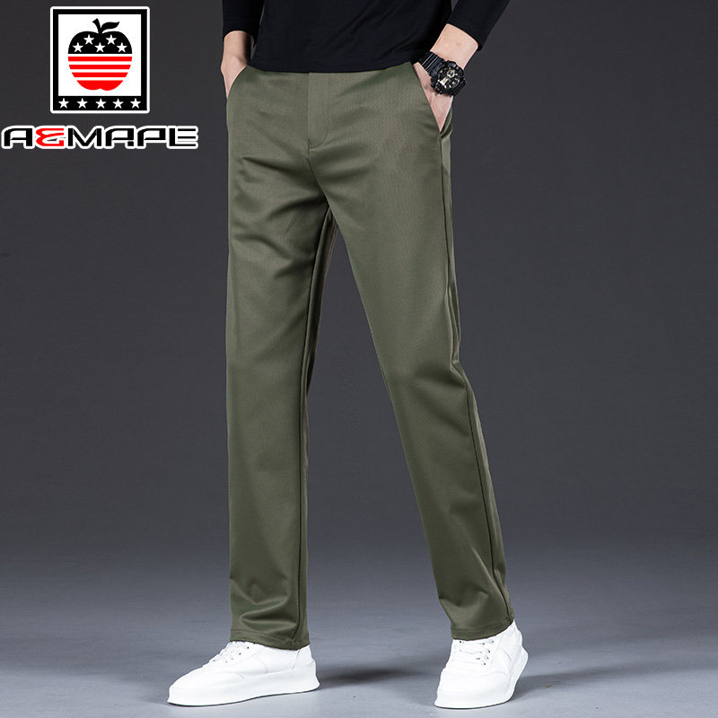 男士休闲裤秋季新款2023新款直筒宽松男裤商务西装裤春秋长裤子
