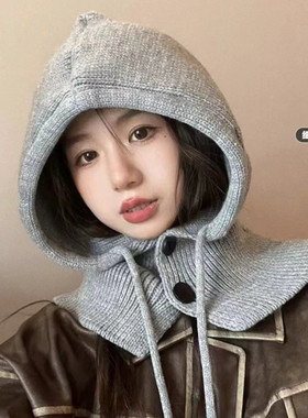 韩版针织巴拉克拉法帽