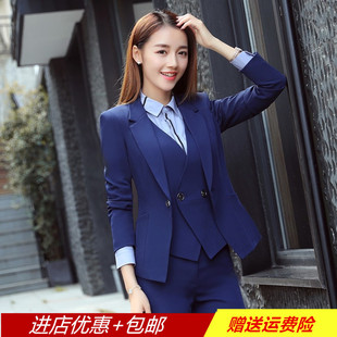 2019酒店工作服前台KTV收银员女士经理西服职业正装面试装OL领班