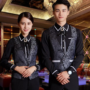 龙丽儿酒店ktv工作服服务员马甲长袖酒吧夜总会男女秋冬制服新款