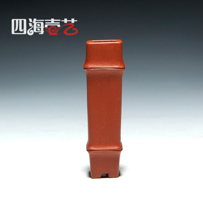 四海壶艺 宜兴精品手工微型盆景盆栽清水泥四方竹节拇指盆