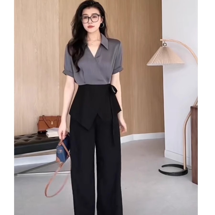 大码韩版胖mm时尚T恤短袖套装女