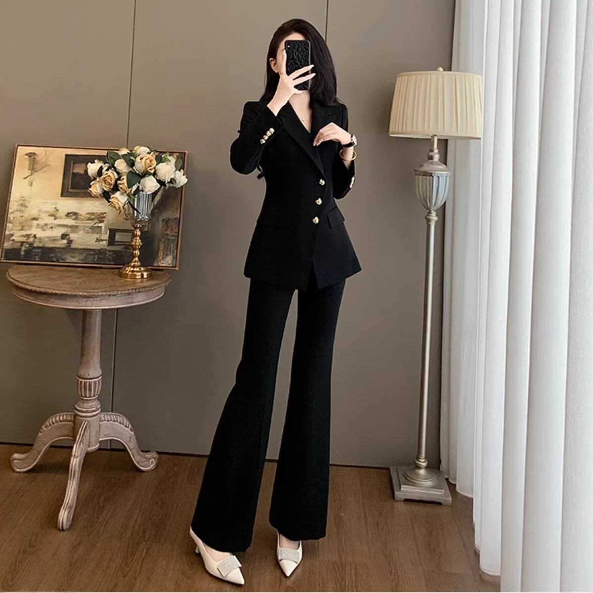 大码时尚御姐女神范高端小香风西装外套女气质职业套装长裤两件套,女装/女士精品,大码套装,淘宝优惠券,粉丝福利购,淘宝优惠卷