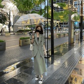 半身裙两件套女2025春胖mm设计感显瘦西服套装 大码 赫本风气质西装