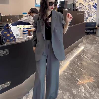 胖mm气质高级感西装套装女