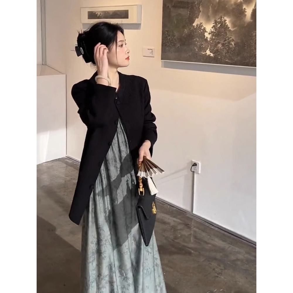 大码新中式套装国风高级感胖mm女