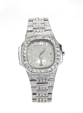 ICE BLING T方钻方块满钻手表 嘻哈HIPHOP男士腕表潮流