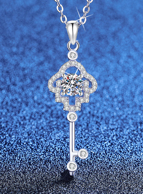 解锁美好幸福钥匙吊坠项链