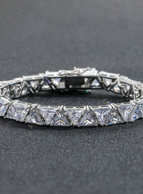 9MM三角形三角钻锆石网球链