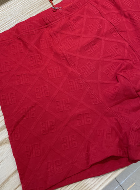 新一系YI55251新1系男生大红万象福莫代尔棉提花结婚本命年内裤平