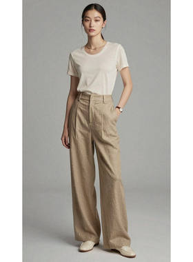 2026杭州四季青春夏新品桑蚕丝莱赛尔U型短袖T恤女轻盈细腻透气
