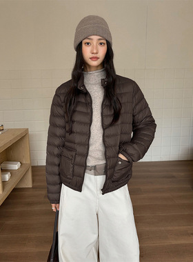 TG 保暖白鸭绒百搭羽绒服女2025冬季新款休闲立领轻便厚外套25878