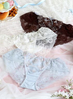 Risa Magli优丽娜娜包臀蕾丝三角裤性感少女士蕾丝低腰内裤456
