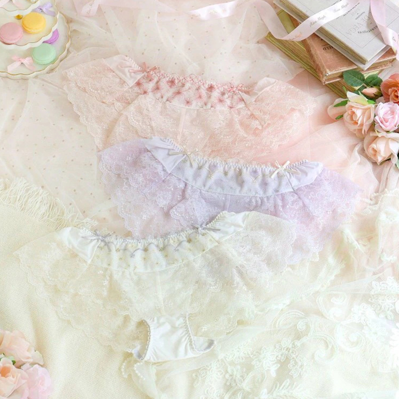 Risa Magli优丽娜娜裙式三角裤性感少女士蕾丝低腰内裤薄264