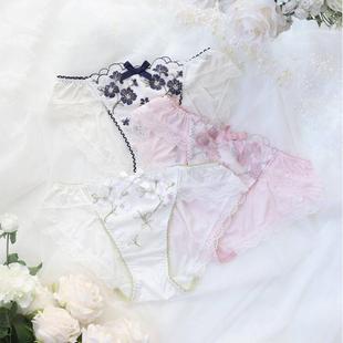 内裤 蕾丝三角裤 29元 日本RisaMagli刺绣少女低腰内裤 405 秒杀