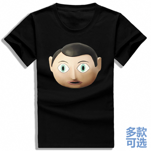 弗兰克面具头套Frank直筒男女宽松打底全纯棉短袖t恤衫半袖上衣服