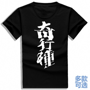 奇行种进击的巨人男女直筒圆领宽松全纯棉短袖t恤衫半袖上衣服