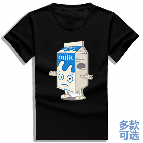 Blur模糊污点英伦国摇滚乐队Damon Albarn milk全纯棉短袖t恤衣服