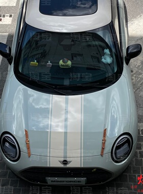 宝马MINICooperF56电动MINI J01车贴拉花F54 F55车顶机盖定制贴纸