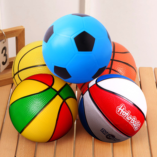 6寸8.5寸加厚PVC篮球足球幼儿专用弹力小皮球儿童充气玩具拍拍球