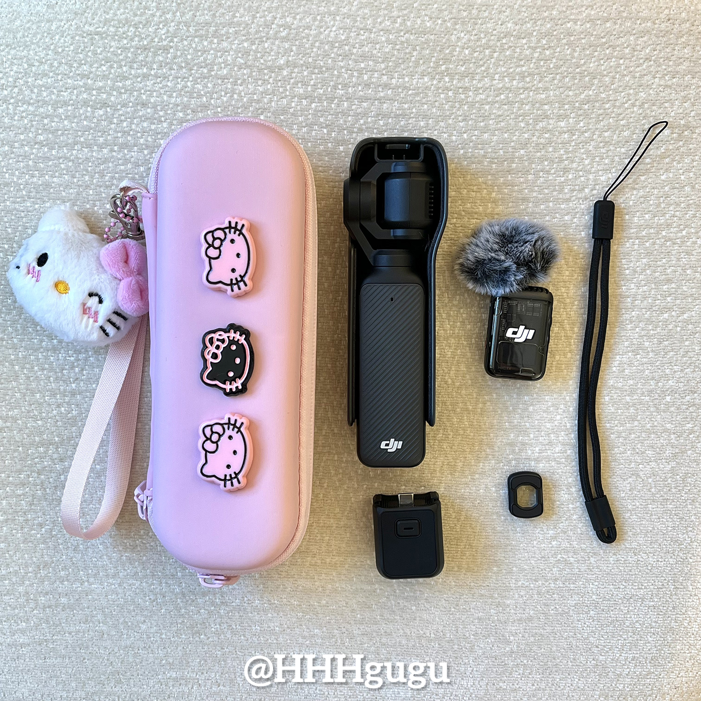 HHHgugu  可爱粉色KT大疆pocket3 标准版 四件套 ccd挂绳包包