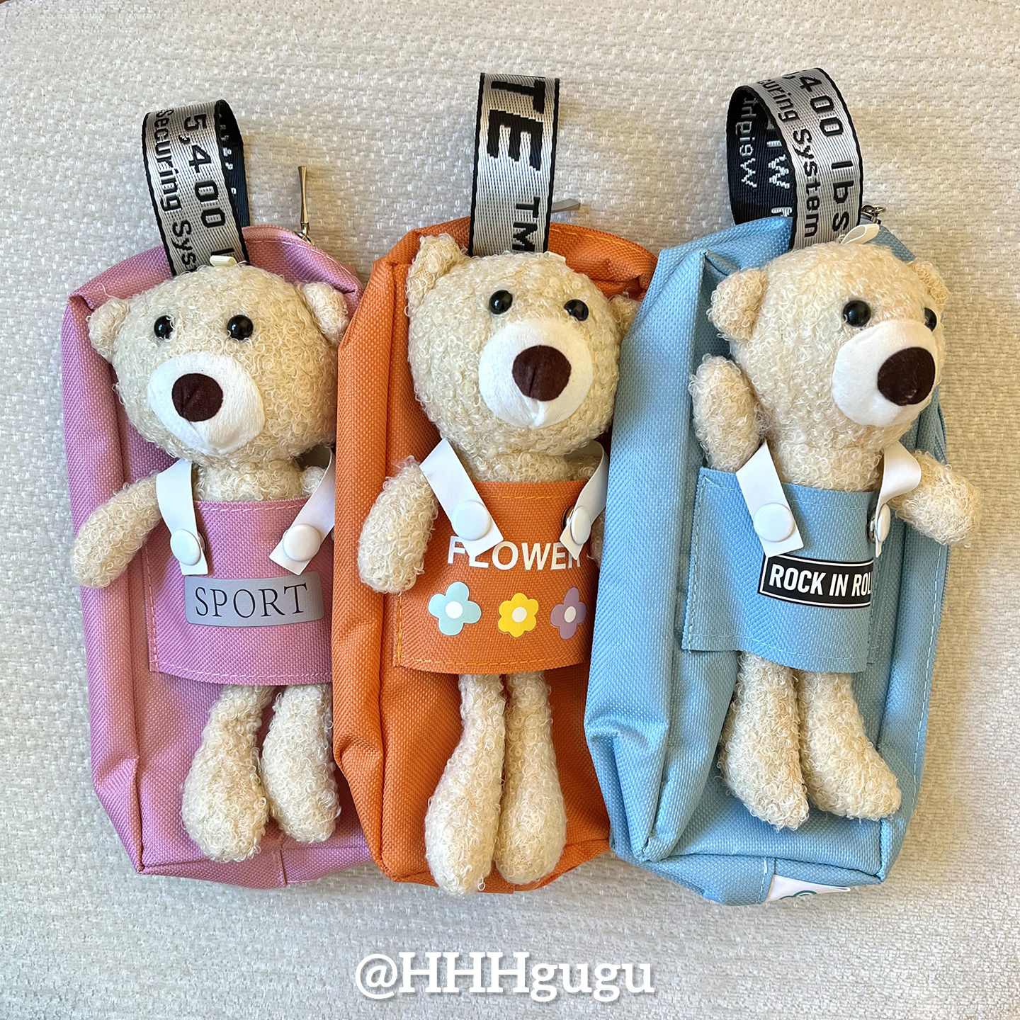 HHHgugu  简约可爱ins三色小熊大疆pocket3 标准版 四件套挂绳