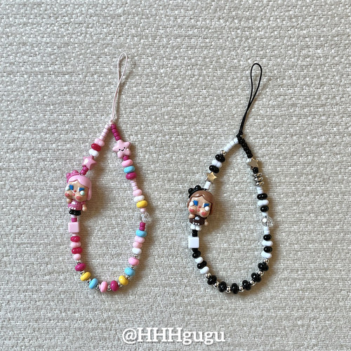 HHHgugu手机链条学生ins可爱哭娃ccd短挂绳包包手机链钥匙扣饰品